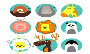 9 cartoon animal head vector 9 cartoon animal head vector